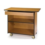 image of Lakeside 67107 Enclosed Breakout Dining Station with 1 Fixed Shelf, 1 Center Drawer