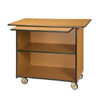 image of Lakeside 67109 Enclosed Breakout Dining Station with 1 Fixed Shelf, 1 Pull-Out Shelf