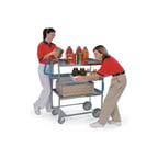 image of Lakeside 7015 35" 3 Shelves Stainless Steel Ergo-One Heavy Duty Utility Cart