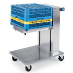image of Lakeside 820 Stainless Steel Mobile Cantilever Tray Dispenser for 20" x 20" Trays