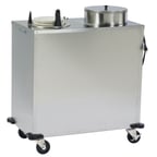 image of Lakeside E6205 Mobile Enclosed 2-Stack Dish Dispenser w/ 5.75" Dish Size, Heated