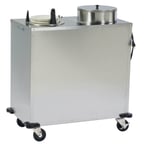 image of Lakeside E6210 Mobile Enclosed 2-Stack Dish Dispenser w/ 10-1/8" Dish Size, Heated