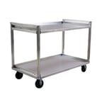 image of Lakeside PB2937 37" Aluminum 2-Shelf Correctional Utility Cart