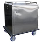 image of Lakeside PBTDCE1 Stainless Steel 48 Tray Enclosed Meal Delivery Cart w/ 1 Door