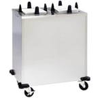 image of Lakeside S6211 Mobile 2-Stack Dish Dispenser For Square Plates w/ 11.25" Dish Size, Heated