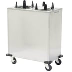 image of Lakeside V5211 Mobile 2-Stack Dish Dispenser For Oval Plates w/ 8.5"x11.5" Dish Size, Unheated