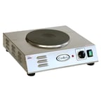 image of Cadco LKR-220 15" Electric Countertop Hotplate w/ (1) Solid Burner, Infinite Controls, 2 kW, 220v