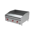 image of Lang 236ZSDC 36" Countertop Gas Griddle, Solid State Controls, 1" Chrome Plated, 105.000 BTU