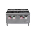 image of Magic Chef MCCHP24A 24" Countertop Gas Hotplate with (4) Burners, Center Shelf, 120.000 BTU