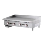image of Magic Chef MCCMG48A 48" Countertop Manual Gas Griddle, 1" Steel Plate, 136.000 BTU