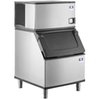 image of Manitowoc IYT0300A/D400 Air Cooled Half Cube 310 lb Ice Machine with Bin, 365 lb Storage