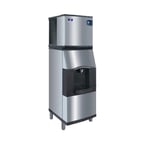 image of Manitowoc IYT0420A/SPA162 Half Cube 460 lb Ice Machine with Ice Dispenser, 120 lb Bin