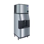 image of Manitowoc IYT0900A/SPA312 Half Cube 865 lb Ice Machine with Ice Dispenser, 180 lb Bin