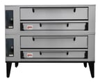 image of Marsal SD-10866 STACKED Gas Double Deck Pizza Oven, Two 10"H x 44" x 66" Baking Chambers