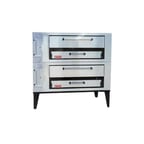 image of Marsal SD-448 STACKED Gas Double Deck Pizza Oven,  Two 7"H x 36" x 48" Baking Chambers