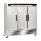 image of Maxx Cold MCF-72FDHC 81" Three Section Reach-In Freezer w/ 3 Solid Doors, Bottom Mount, 67 cu. ft.