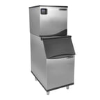 image of Maxx Ice MIM360N/MIB310N Air Cooled Full Cube 373 lb Ice Machine with Bin, 310 lb Storage