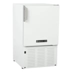 image of Maxx Ice MMAR25W 14" Air Cooled Crescent 25 lb Undercounter Ice Machine with 12 lb Bin, White