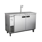 image of Maxx Cold MXBD48-1SHC 47" Draft Beer Cooler w/ 2 Kegs, 10.5 cu. ft., 1 Dual-Tap Tower