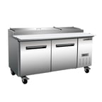 image of Maxx Cold MXCPP70HC 70" Refrigerated Pizza Prep Table w/ 2 Doors, 22 cu. ft.