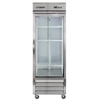 image of Maxx Cold MXCR-23GDHC 29" One Section Reach-In Refrigerator w/ Glass Door, Bottom Mounted, Stainless Steel, 23 cu. ft.