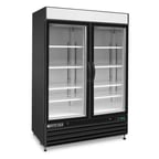 image of Maxx Cold MXM2-48FBHC 54" 2 Glass Doors Freezer Merchandiser in Black, 48 cu.ft.