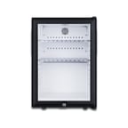 image of Summit MB27G 16" Glass Door Compact Minibar Refrigerator in Black, 1.2 cu.ft