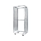 image of Metro RD33N, 20 Pan Aluminum Mobile Side Load Bun / Sheet Pan Rack with 3" Bottom Load Slides