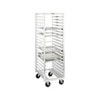 image of Metro RD3N, 20 Pan Aluminum Mobile End Load Bun / Sheet Pan Rack with 3" Bottom Load Slides