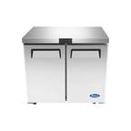 image of Atosa USA MGF36RGR 36" Two Section Undercounter Refrigerator w/ 2 Doors, 8.7 cu. ft.