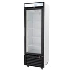 image of Migali C-10RM-HC 24" Merchandiser Refrigerator in White, w/ 1 Glass Door, 10 cu. ft.