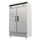 image of Migali C-2FB-35-HC 39" Two Section Reach-In Freezer w/ 2 Solid Doors, Bottom Mount, 35 cu. ft.