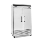 image of Migali C-2FB-HC 54" Two Section Reach-In Freezer w/ 2 Solid Doors, Bottom Mount, 45 cu. ft.