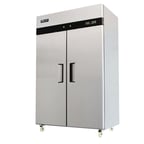 image of Migali C-2R-HC 51" Two Section Reach-In Refrigerator w/ 2 Solid Doors, Top Mount, 43 cu. ft.