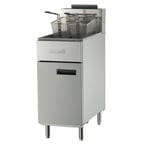 image of Migali C-F40-NG 15" Floor Model Natural Gas Full Pot Fryer, 40 lbs