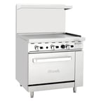 image of Migali C-RO-36G-NG 36" Gas Restaurant Range, (1) Standard Oven, (1) Griddle