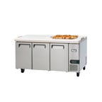 image of Migali C-RWT93-HC 93" 3-Section Worktop Refrigerator w/ 3 Doors, 26 cu. ft.