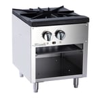 image of Migali C-SPS-1-18 18" Natural Gas Stock Pot Range w/ (1) Two Ring Burner, LP Conversion Kit Included, Manual Controls, 80.000 BTU