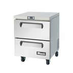 image of Migali C-U27R-D-HC 27" 1-Section Worktop Refrigerator w/ 2 Drawers, 6.5 cu. ft.
