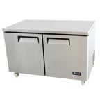 image of Migali C-U60F-HC 60" 2-Section Undercounter Freezer w/ 2 Doors, 18.2 cu.ft.