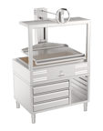 image of Mibrasa GMBMC100 44" Charcoal Parrilla Grill w/ (1) Adjustable Grill and Complete Stand Base