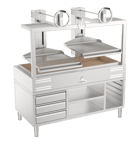 image of Mibrasa GMBMC160 64" Charcoal Parrilla Grill w/ (2) Adjustable Grills and Complete Stand Base