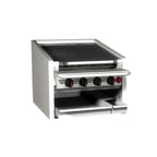 image of Magikitchn CM-SMB-672 72" Countertop Gas Ceramic Briquettes Charbroiler, (16) Burners, 240.000 BTU