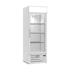 image of Beverage-Air MMF19HC-1-W 27 1/4" 1 Glass Door Merchandising Freezer in White, 17.87 cu. ft.