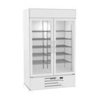 image of Beverage-Air MMF44HC-1-W 47" 2 Glass Door Merchandiser Freezer in White, 44. cu. ft.