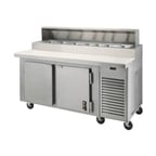 image of Montague Company PT-72-SC 72" Mega Top Sandwich Prep Table w/ 3 Doors, 27 Pans