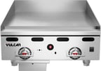 image of Vulcan MSA24 24" Countertop Gas Griddle, Snap-Action Thermostat, 24" Deep, 54.000 BTU
