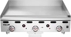 image of Vulcan MSA36-C0100P 36" Countertop Gas Griddle w/ Rapid Recovery Plate, Piezo Ignition, 81.000 BTU