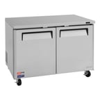 image of Turbo Air MUR-48-N 48" 2-Section Undercounter Refrigerator w/ 2 Doors, 12.2 cu. ft.