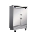 image of IKON IB54F 53" Two Section Reach-In Freezer w/ 2 Solid Doors, Bottom Mounted, 42 cu. ft.